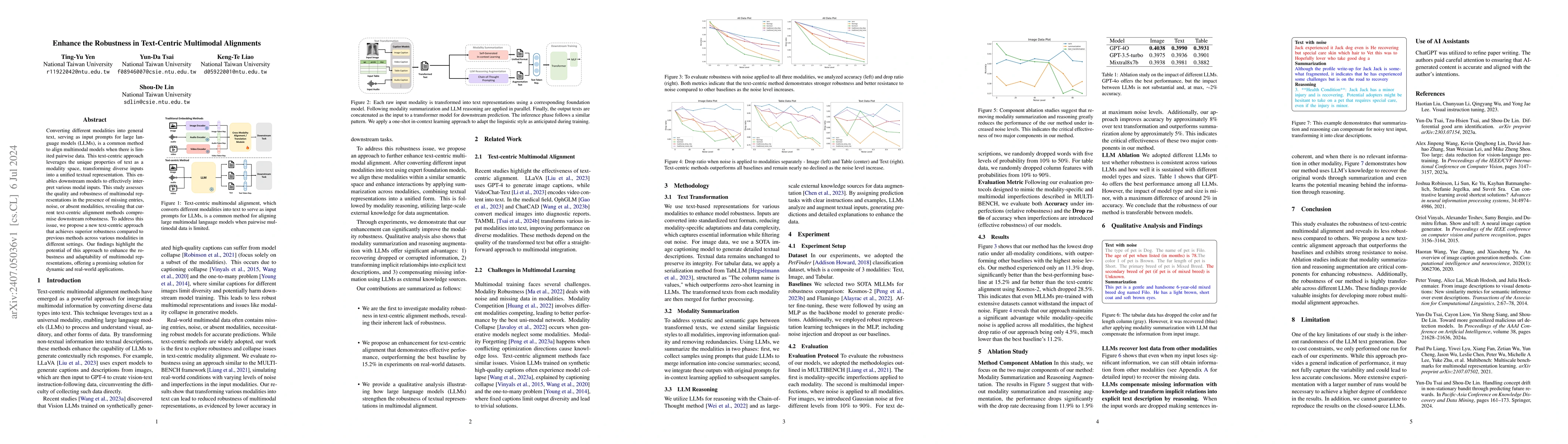 Thumbnail for Enhance the Robustness of Text-Centric Multimodal Alignments