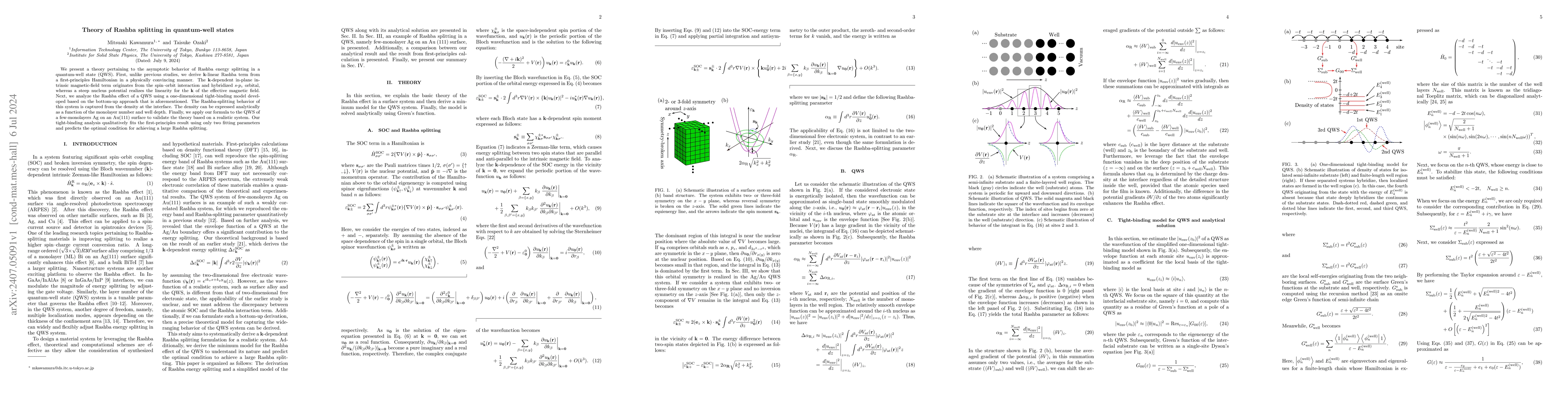 Thumbnail for Theory of Rashba splitting in quantum-well states