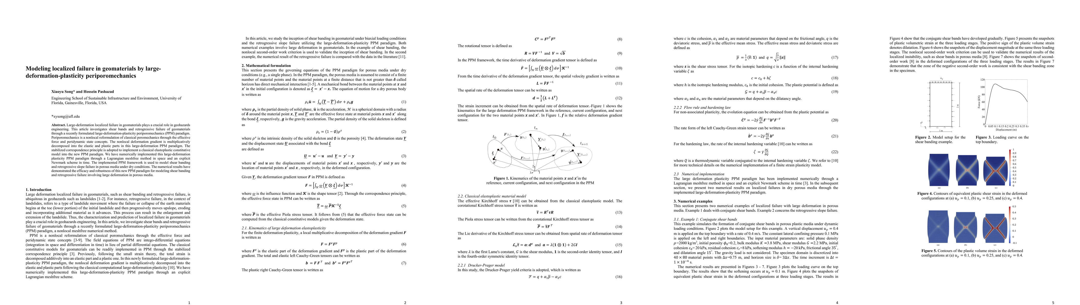 Thumbnail for Modeling localized failure in geomaterials by
  large-deformation-plasticity periporomechanics