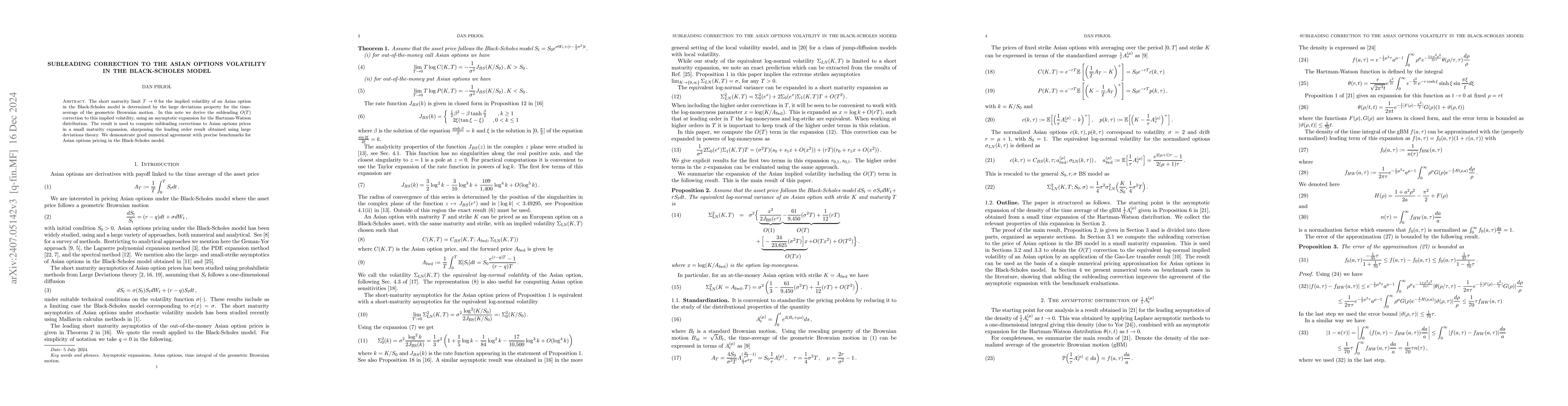Thumbnail for Subleading correction to the Asian options volatility in the
  Black-Scholes model