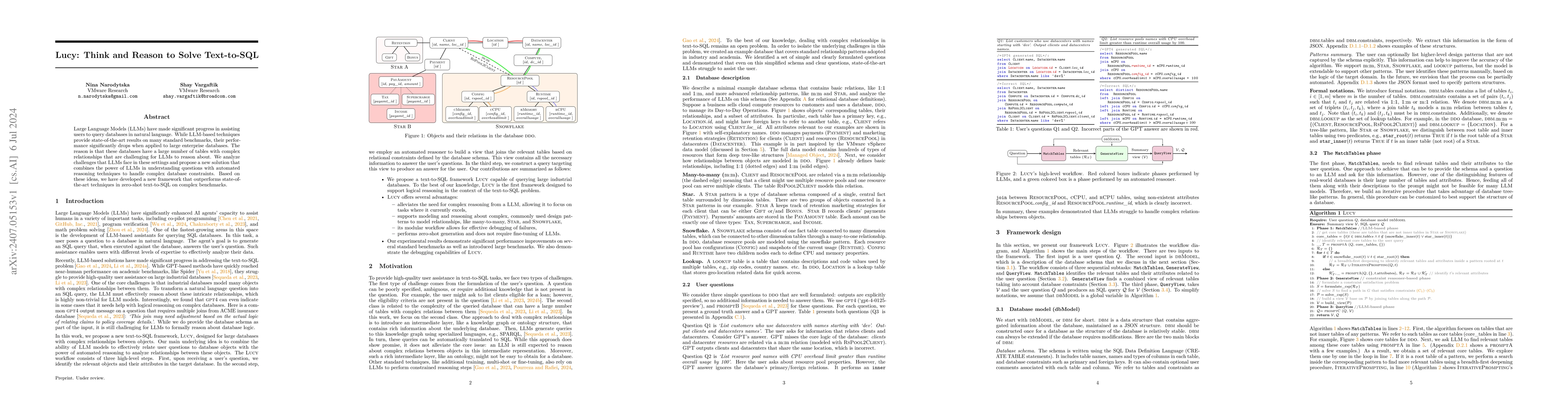 Thumbnail for Lucy: Think and Reason to Solve Text-to-SQL
