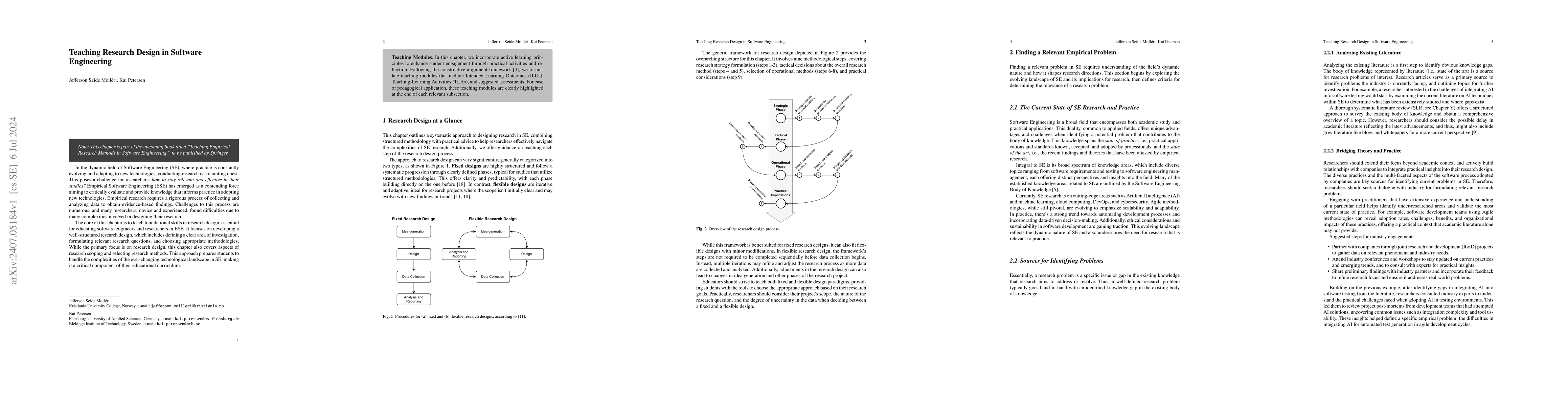 Thumbnail for Teaching Research Design in Software Engineering