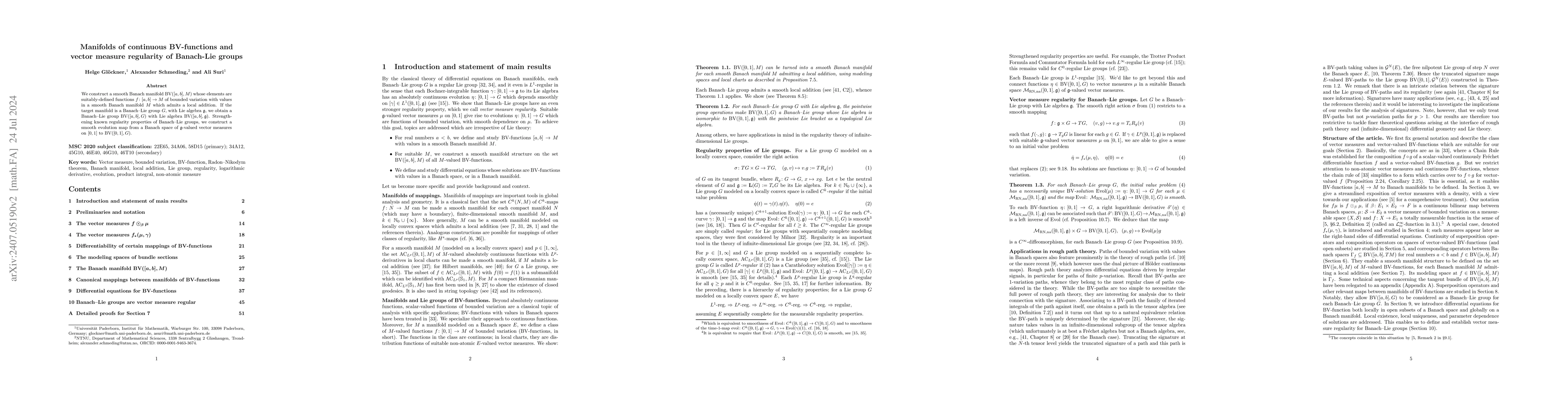 Thumbnail for Manifolds of continuous BV-functions and vector measure regularity of
  Banach-Lie groups