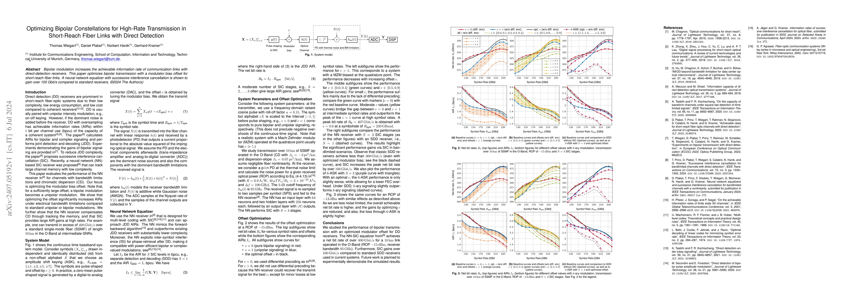 Thumbnail for Optimizing Bipolar Constellations for High-Rate Transmission in
  Short-Reach Fiber Links with Direct Detection