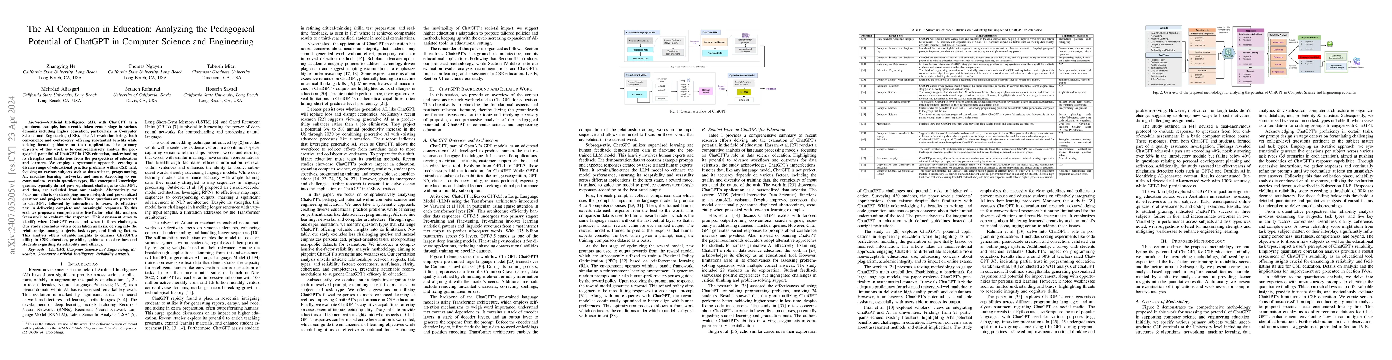 Thumbnail for The AI Companion in Education: Analyzing the Pedagogical Potential of
  ChatGPT in Computer Science and Engineering