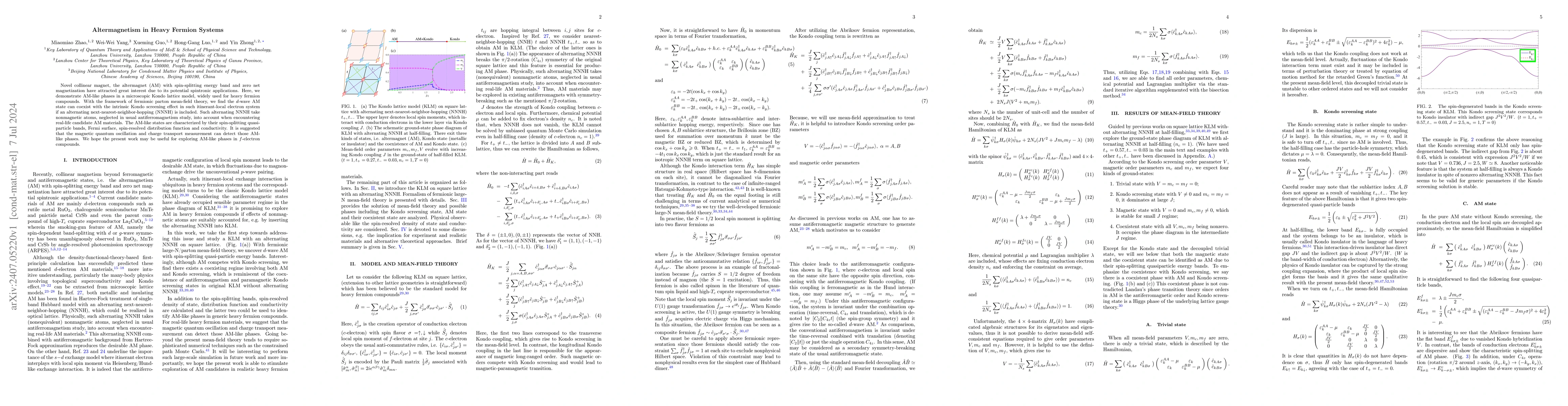 Thumbnail for Altermagnetism in Heavy Fermion Systems