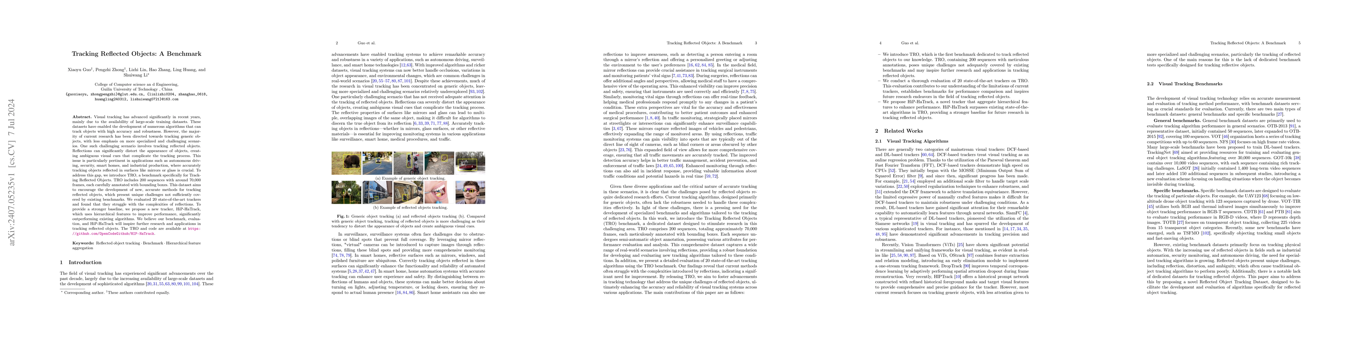 Thumbnail for Tracking Reflected Objects: A Benchmark
