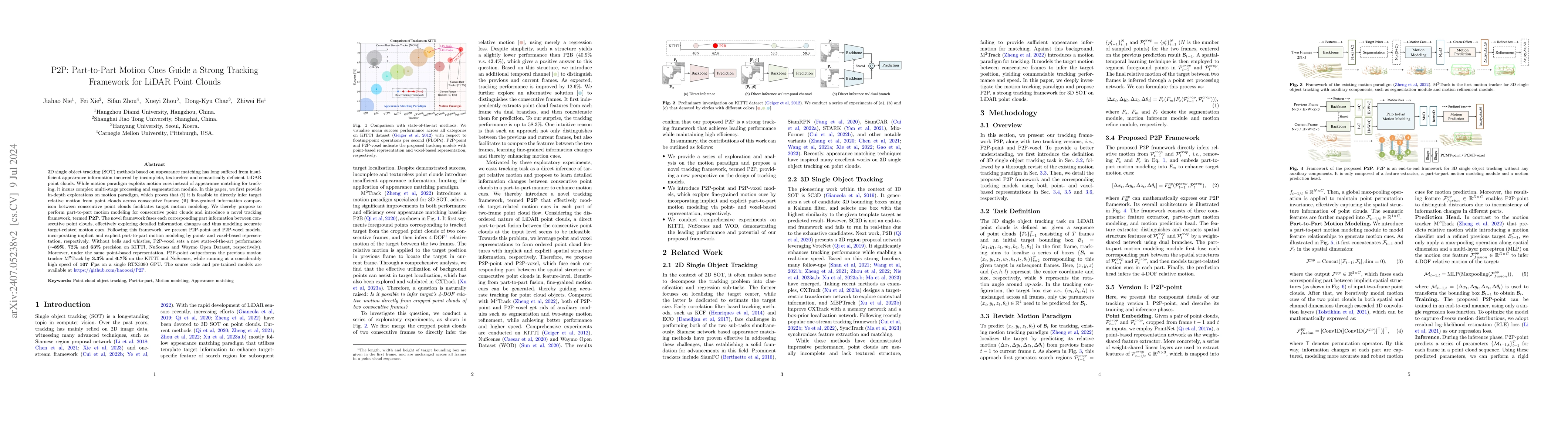 Thumbnail for P2P: Part-to-Part Motion Cues Guide a Strong Tracking Framework for
  LiDAR Point Clouds