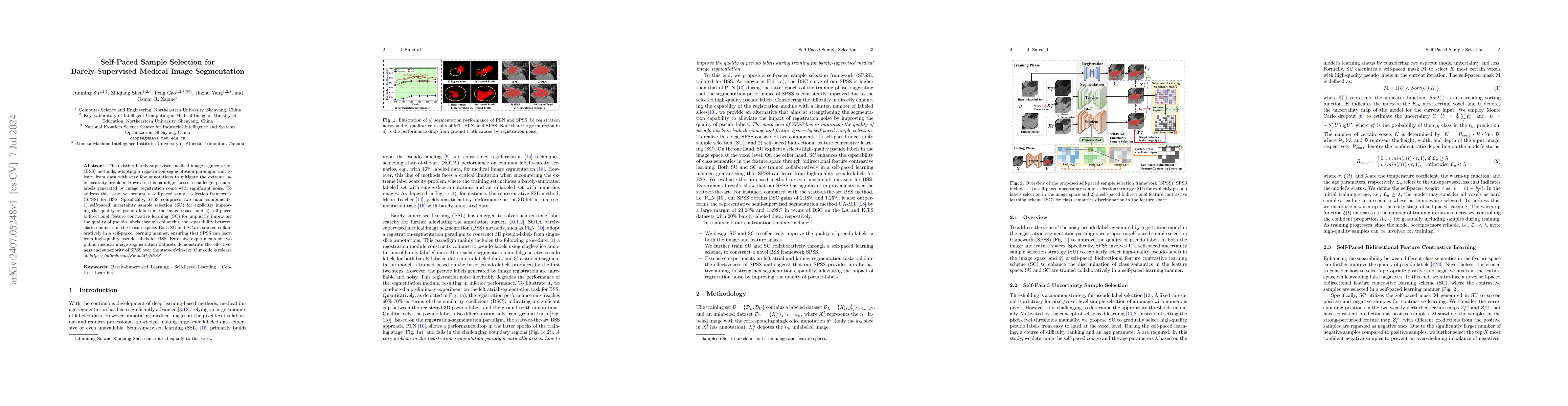 Thumbnail for Self-Paced Sample Selection for Barely-Supervised Medical Image
  Segmentation