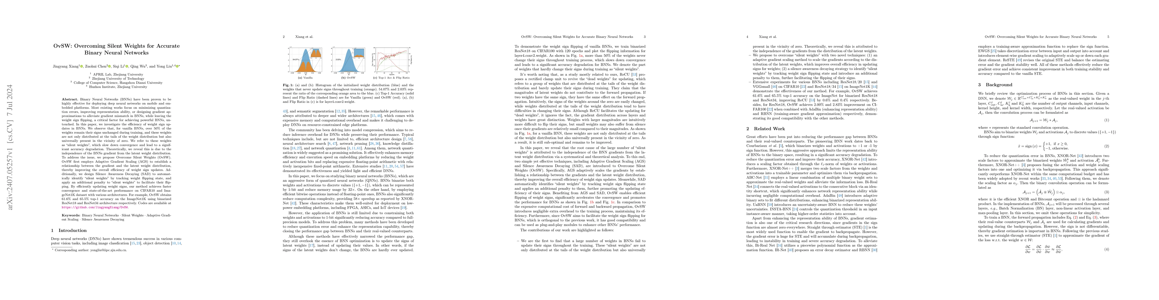 Thumbnail for OvSW: Overcoming Silent Weights for Accurate Binary Neural Networks