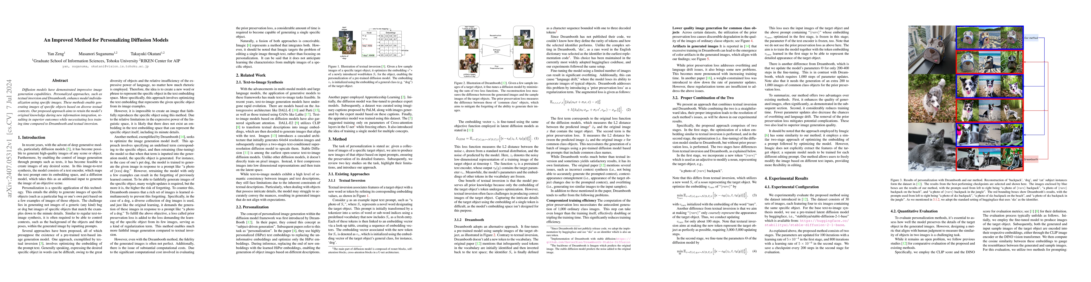 Thumbnail for An Improved Method for Personalizing Diffusion Models