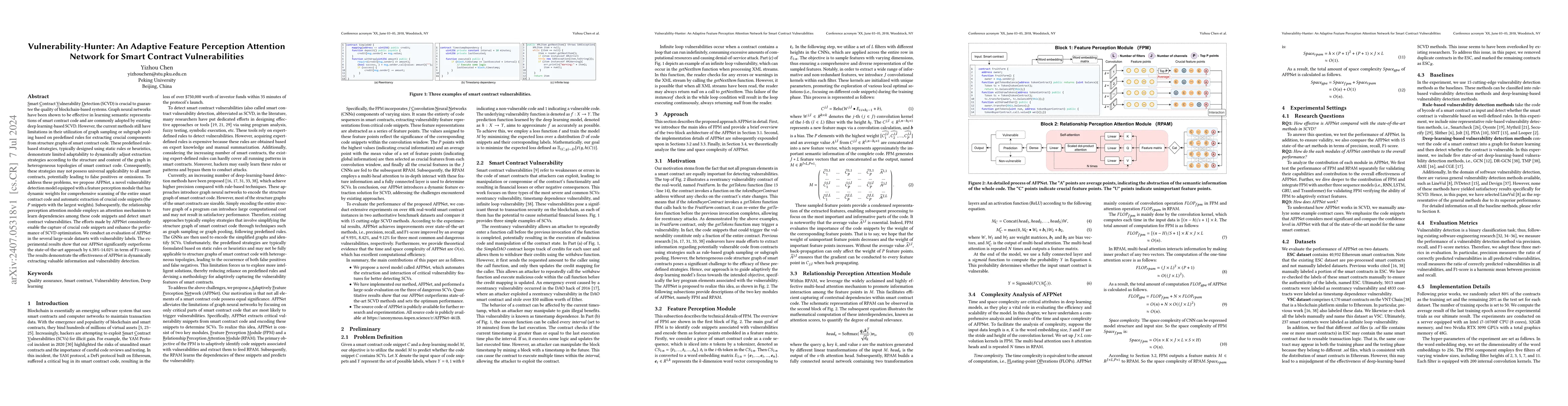 Thumbnail for Vulnerability-Hunter: An Adaptive Feature Perception Attention Network
  for Smart Contract Vulnerabilities