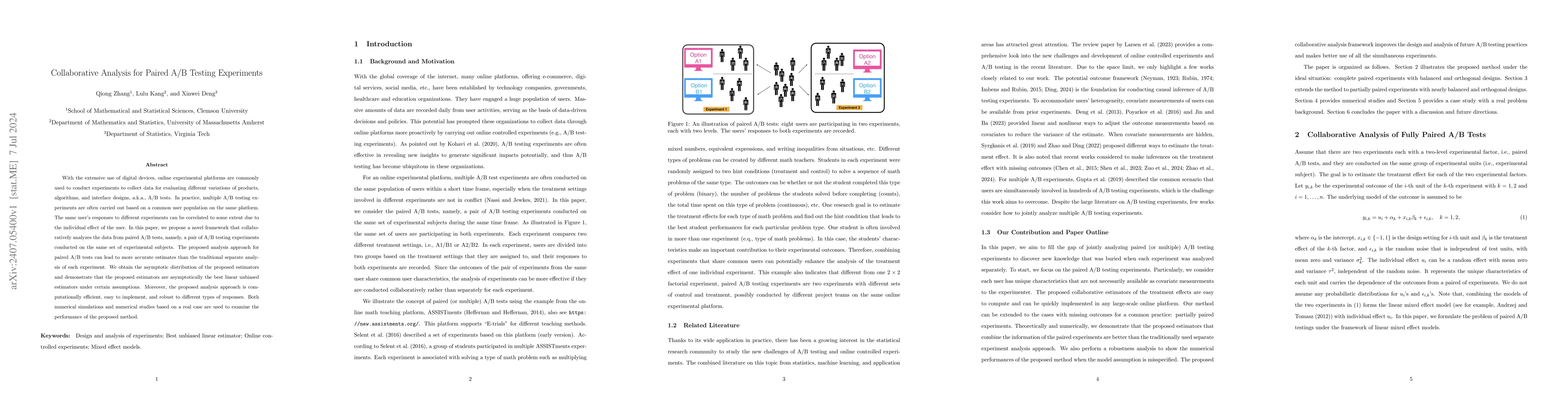 Thumbnail for Collaborative Analysis for Paired A/B Testing Experiments