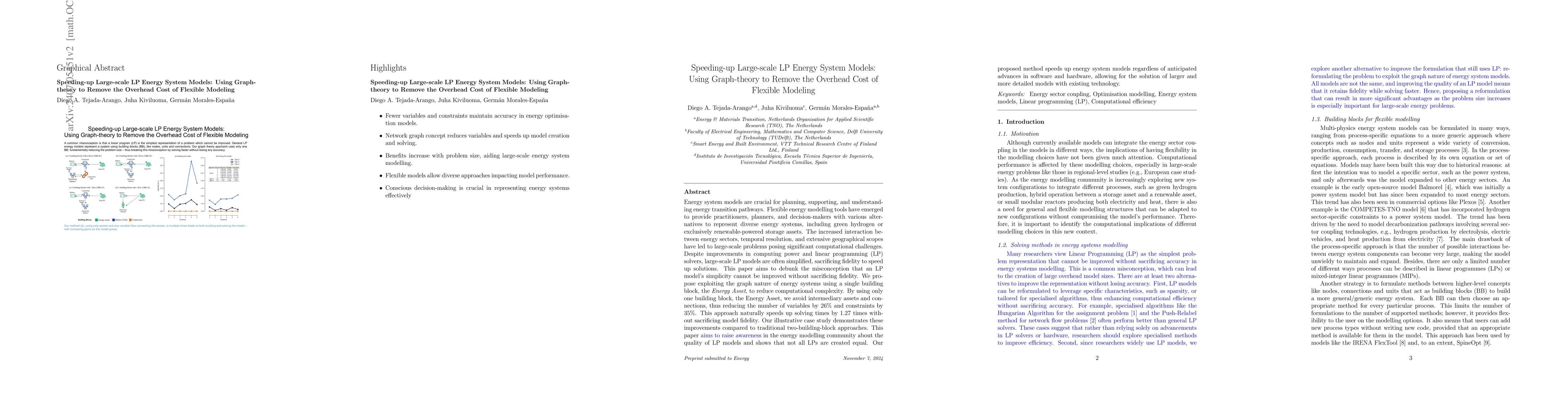 Thumbnail for Speeding-up Large-scale LP Energy System Models: Using Graph-theory to
  Remove the Overhead Cost of Flexible Modeling