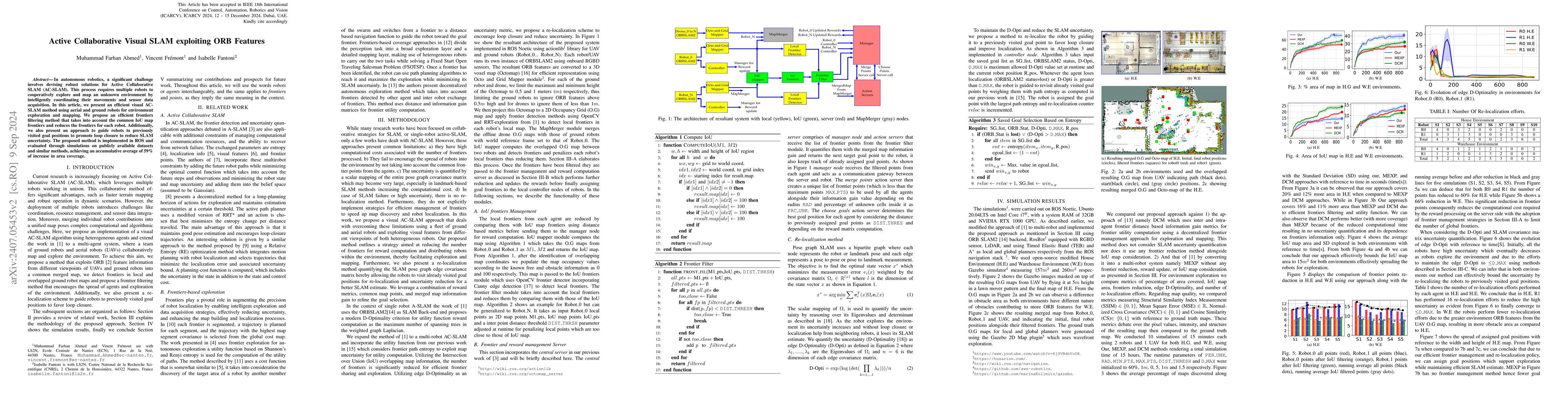 Thumbnail for Active Collaborative Visual SLAM exploiting ORB Features