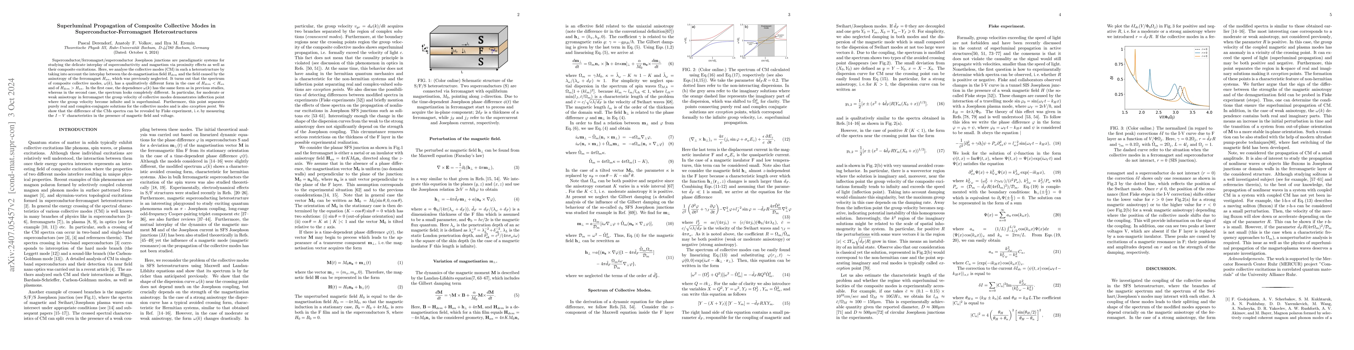 Thumbnail for Superluminal Propagation of Composite Collective Modes in
  Superconductor-Ferromagnet Heterostructures