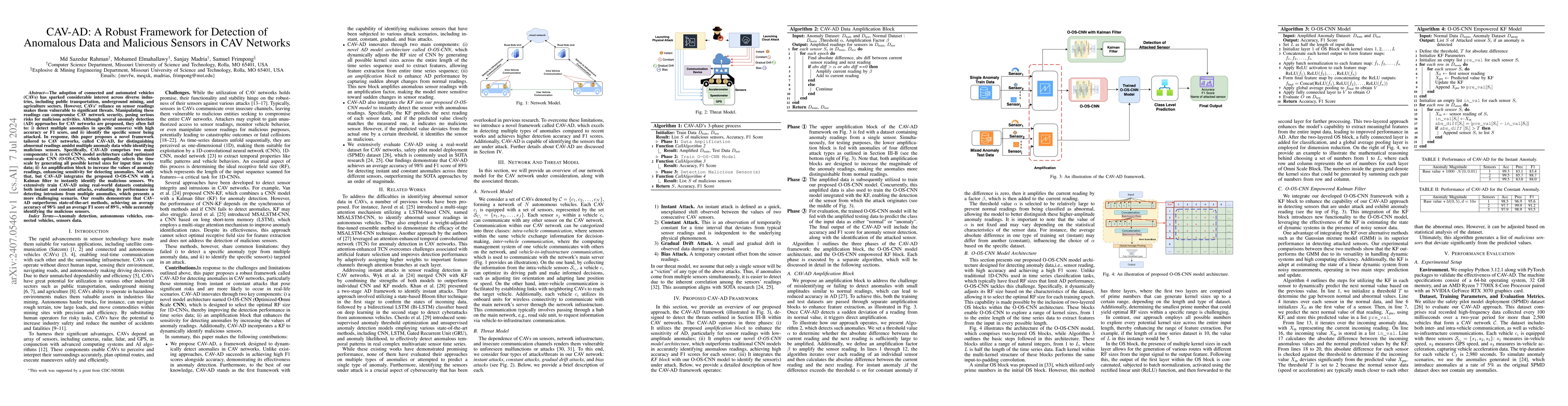 Thumbnail for CAV-AD: A Robust Framework for Detection of Anomalous Data and Malicious
  Sensors in CAV Networks