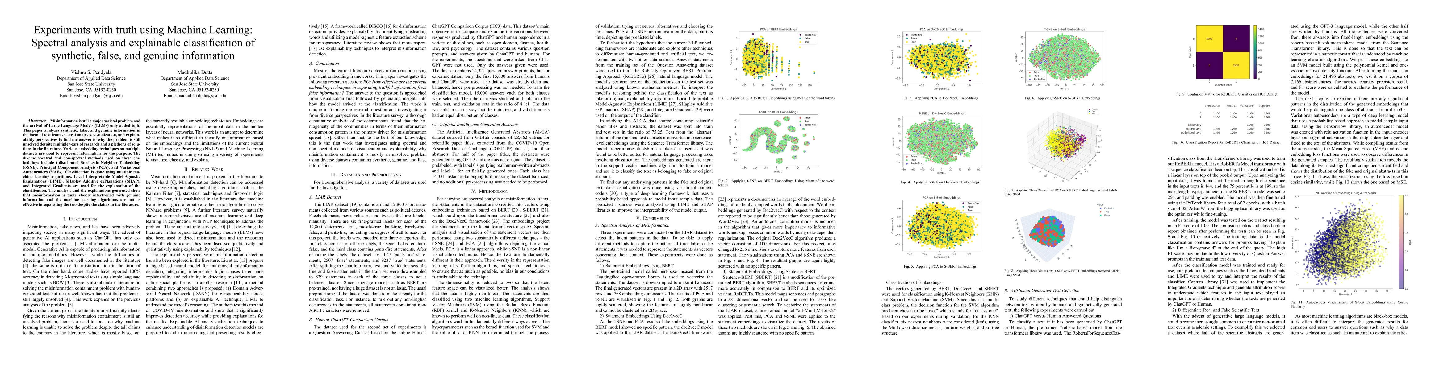 Thumbnail for Experiments with truth using Machine Learning: Spectral analysis and
  explainable classification of synthetic, false, and genuine information