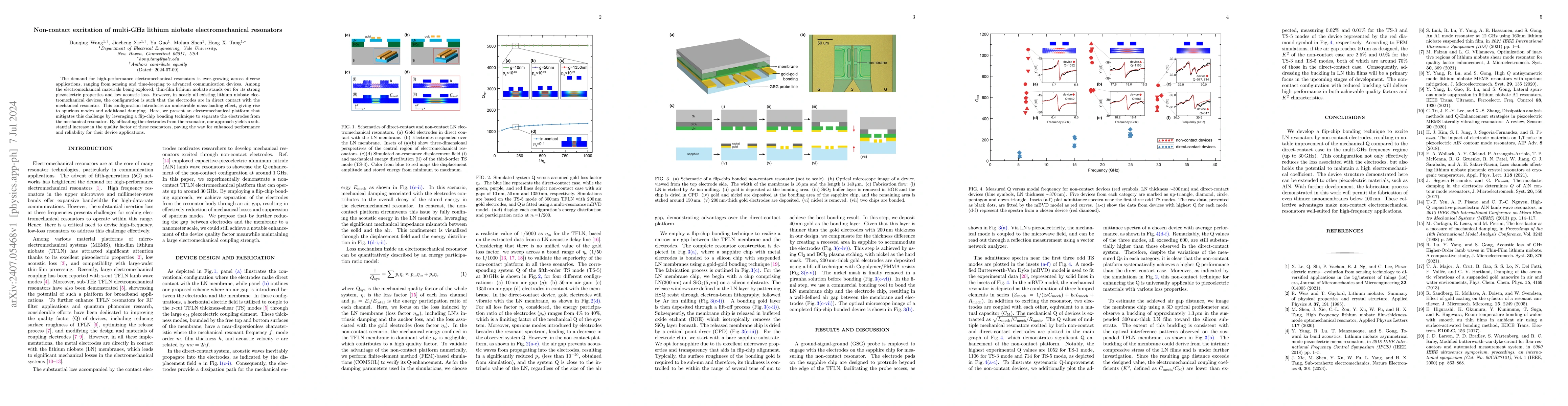 Thumbnail for Non-contact excitation of multi-GHz lithium niobate electromechanical
  resonators
