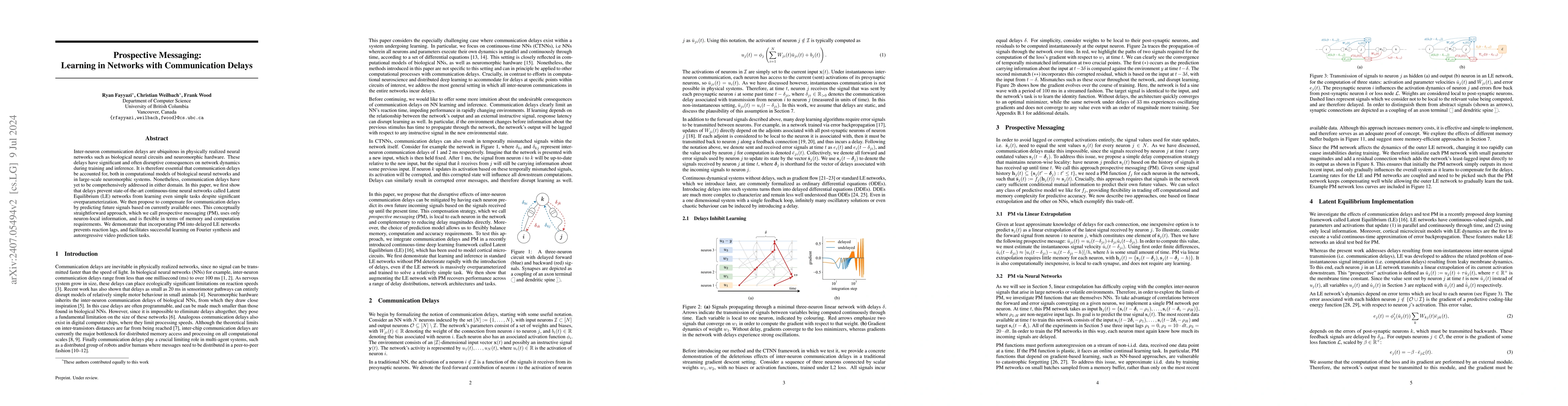 Thumbnail for Prospective Messaging: Learning in Networks with Communication Delays