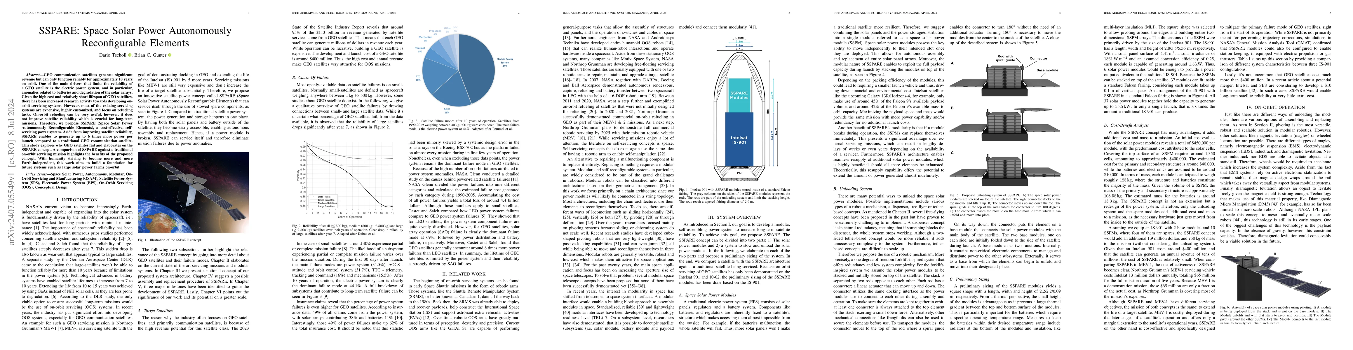 Thumbnail for SSPARE: Space Solar Power Autonomously Reconfigurable Elements
