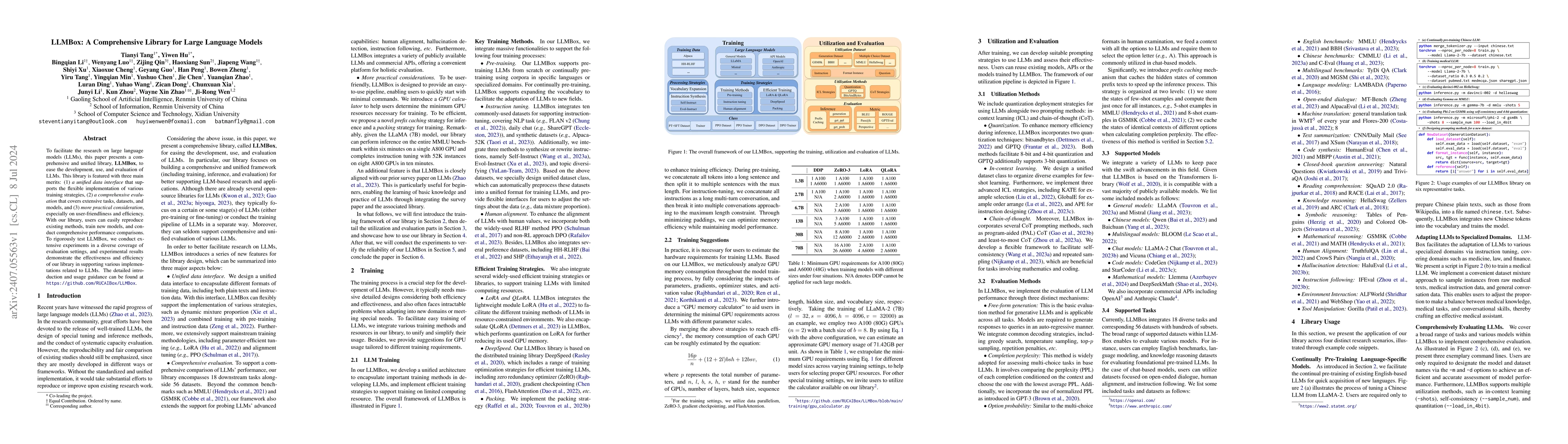 Thumbnail for LLMBox: A Comprehensive Library for Large Language Models