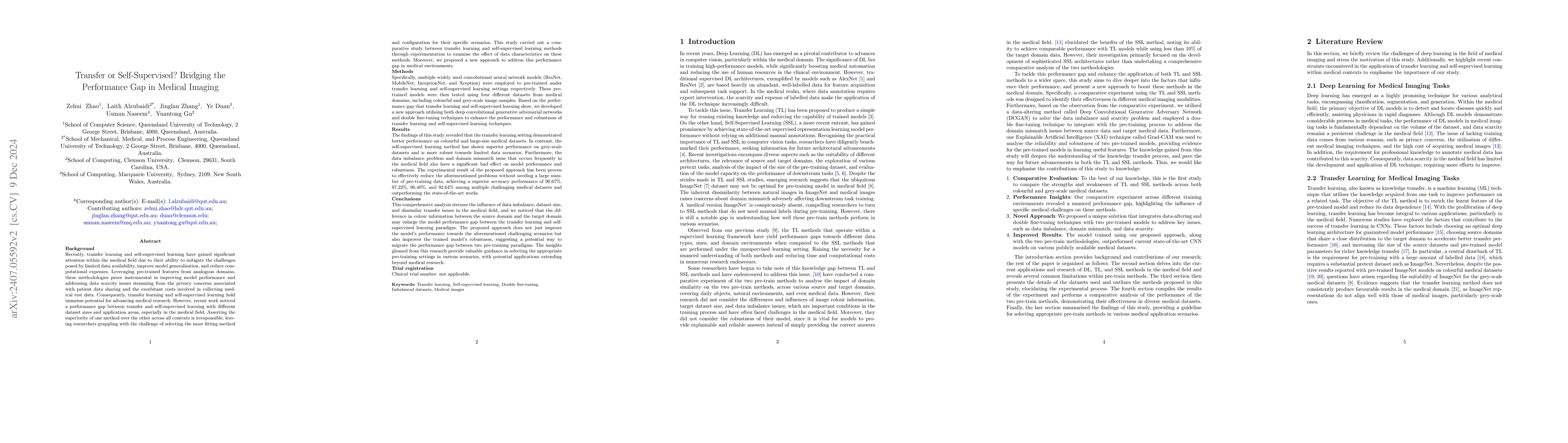 Thumbnail for An Experimental Comparison of Transfer Learning against Self-supervised
  Learning