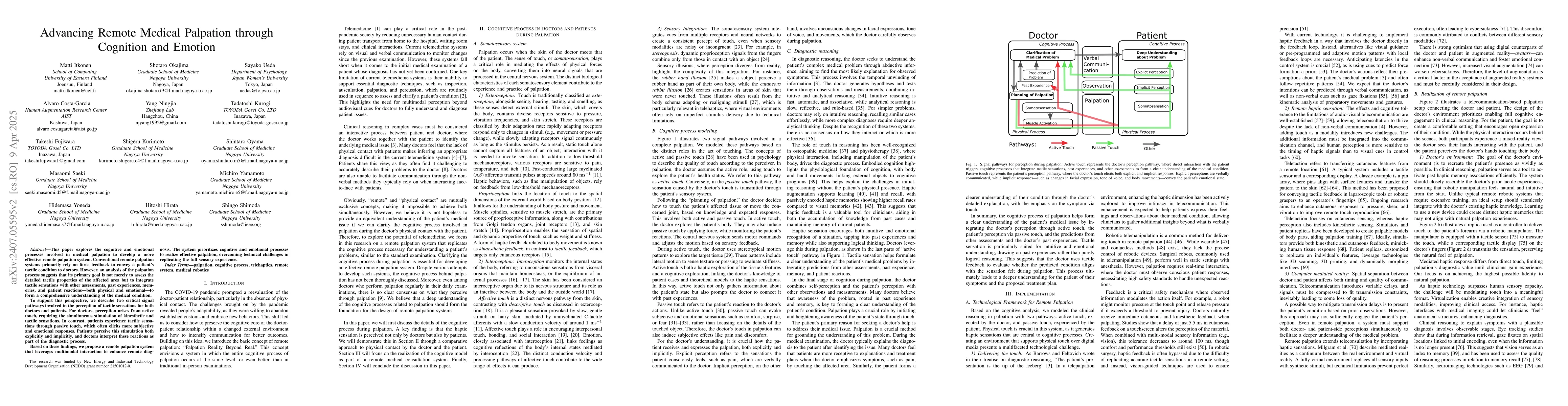 Thumbnail for Advancing Remote Medical Palpation through Cognition and Emotion