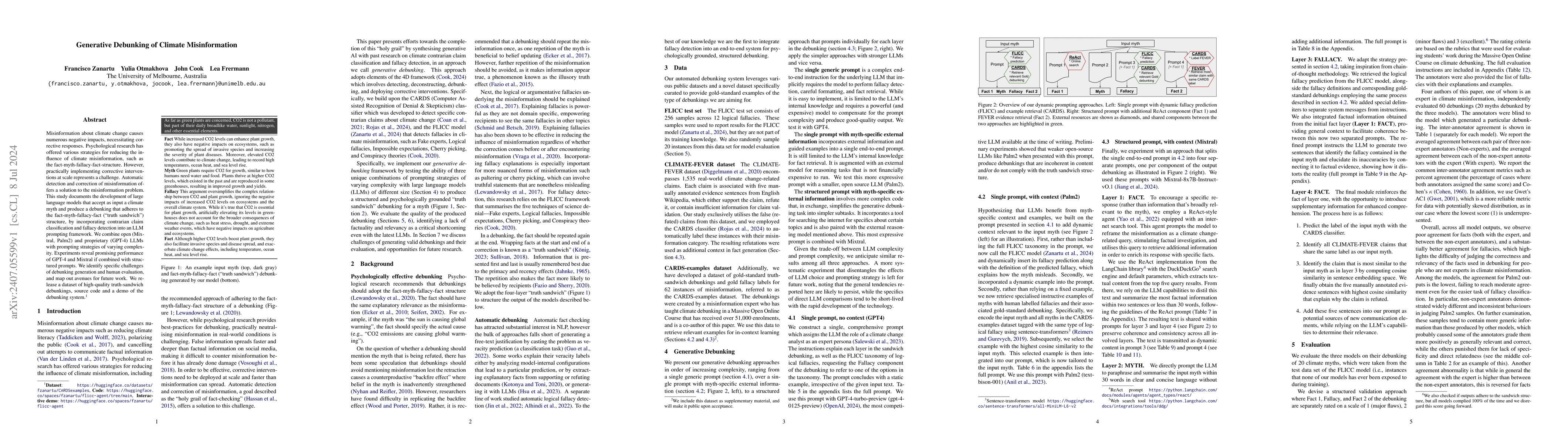 Thumbnail for Generative Debunking of Climate Misinformation