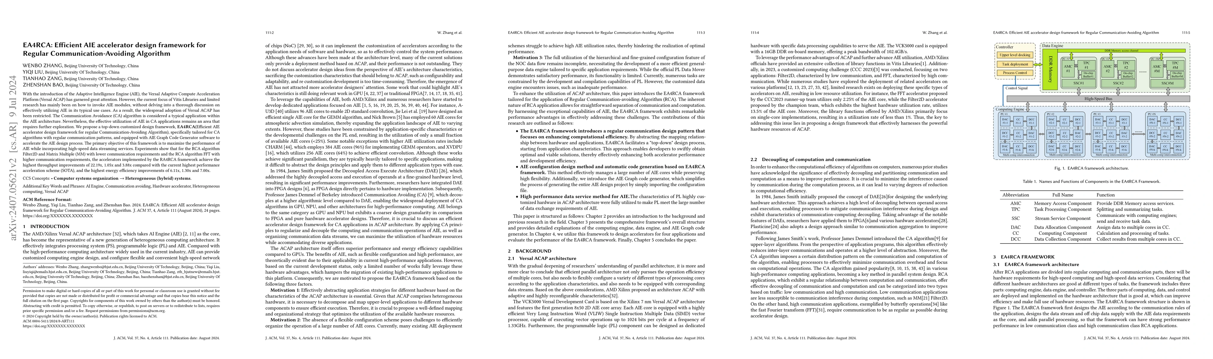 Thumbnail for EA4RCA:Efficient AIE accelerator design framework for Regular
  Communication-Avoiding Algorithm
