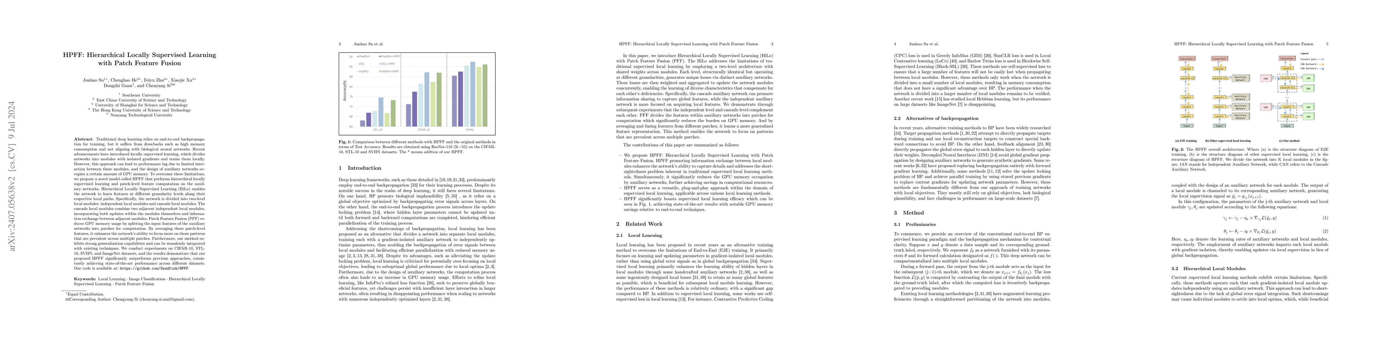 Thumbnail for HPFF: Hierarchical Locally Supervised Learning with Patch Feature Fusion