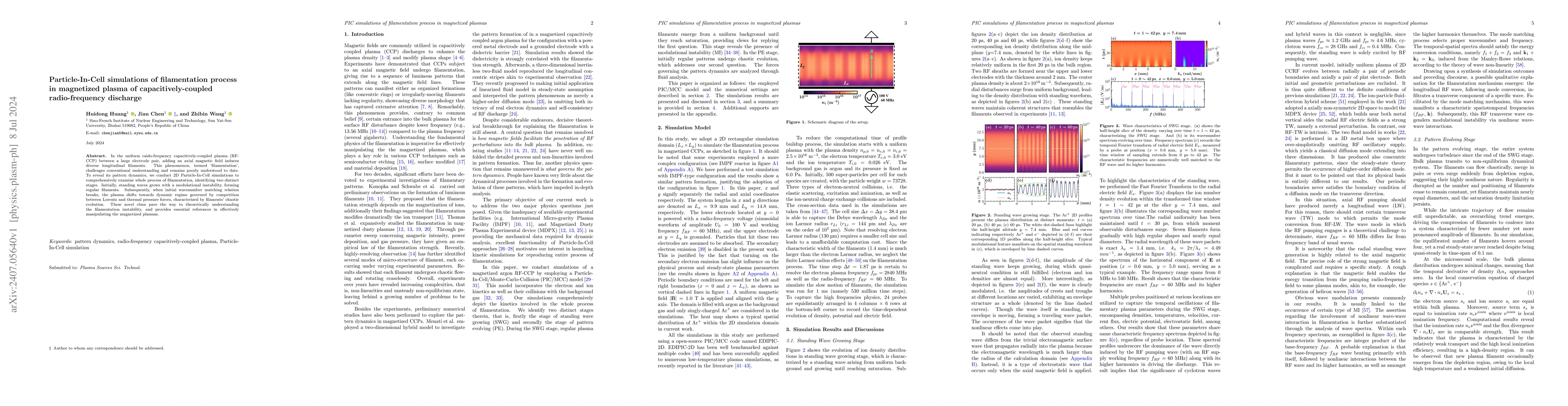 Thumbnail for Particle-In-Cell simulations of filamentation process in magnetized
  plasma of capacitively-coupled radio-frequency discharge