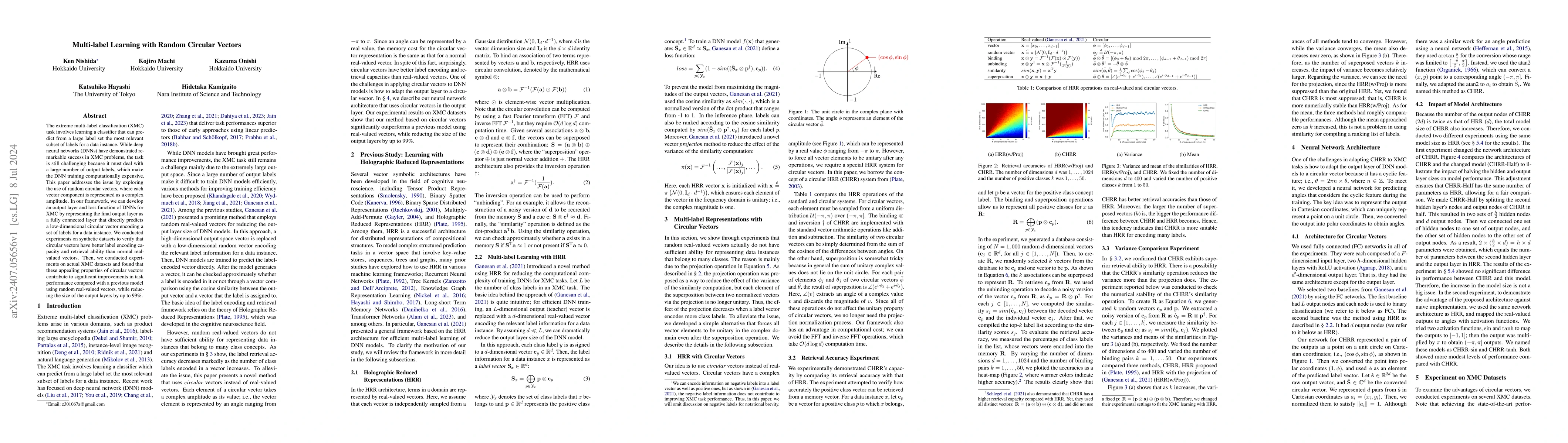 Thumbnail for Multi-label Learning with Random Circular Vectors