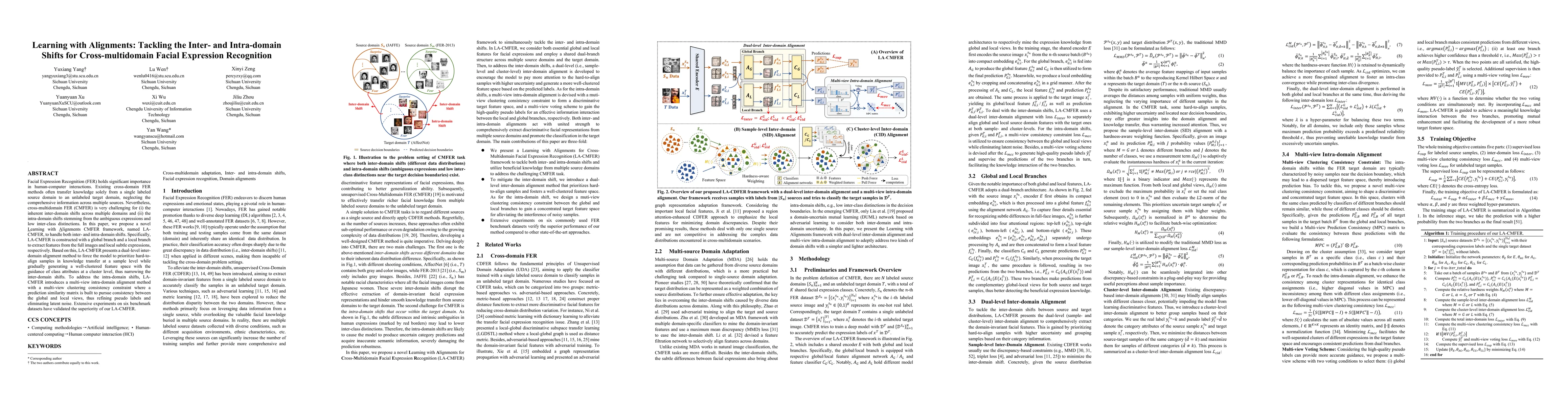 Thumbnail for Learning with Alignments: Tackling the Inter- and Intra-domain Shifts
  for Cross-multidomain Facial Expression Recognition