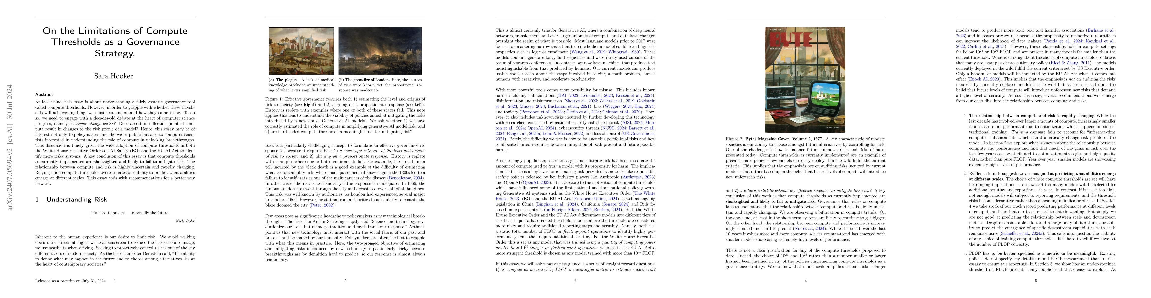 Thumbnail for On the Limitations of Compute Thresholds as a Governance Strategy
