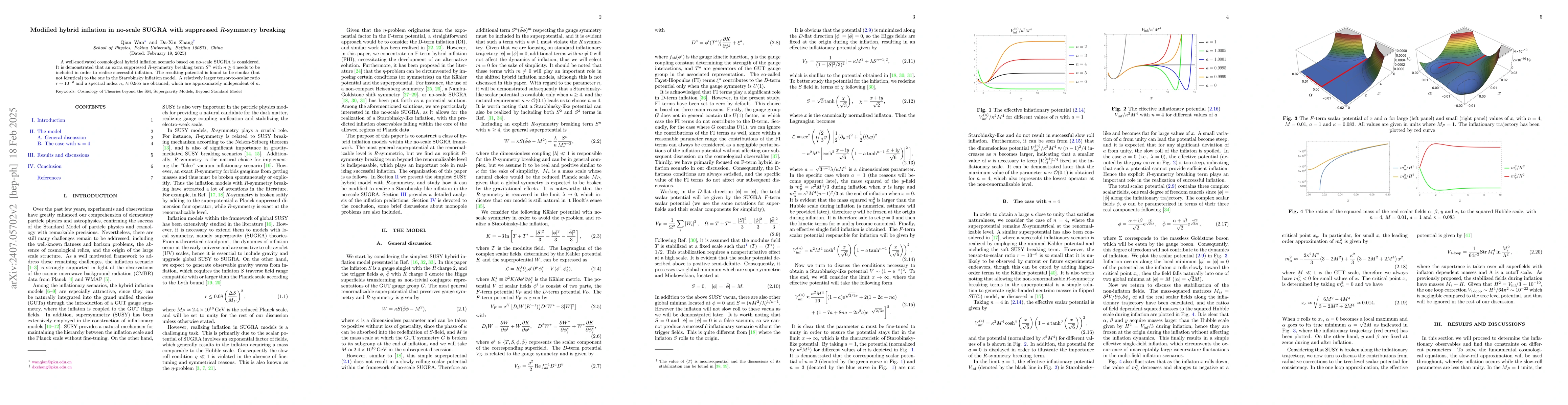 Thumbnail for Modified hybrid inflation in no-scale SUGRA with suppressed $R$-symmetry
  breaking