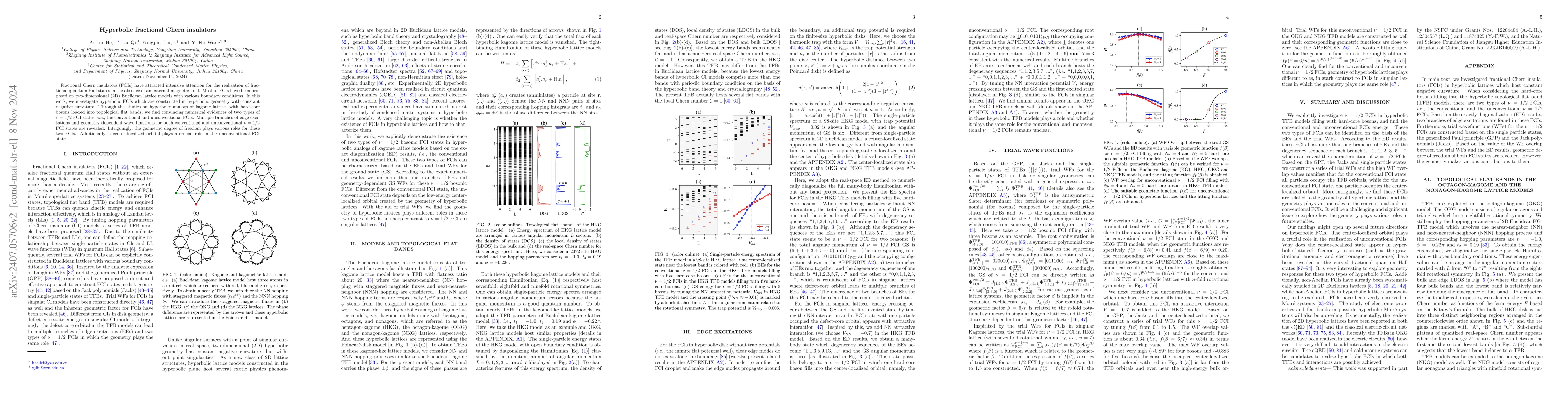 Thumbnail for Hyperbolic Fractional Chern insulators