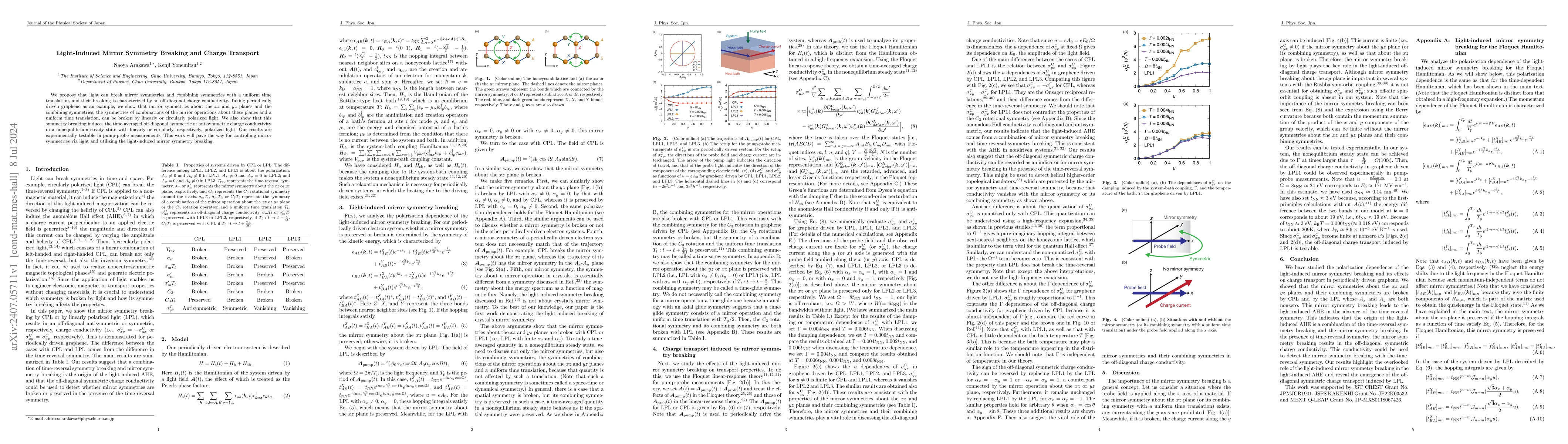 Thumbnail for Light-Induced Mirror Symmetry Breaking and Charge Transport