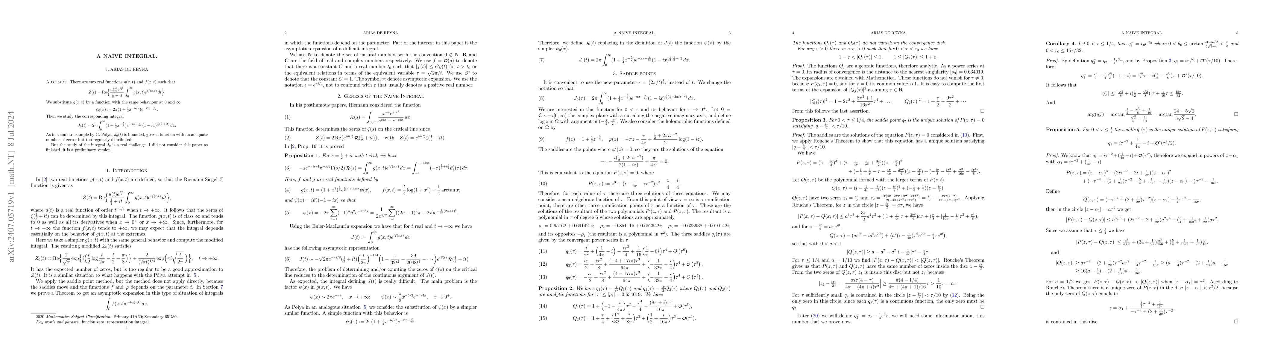 Thumbnail for A naive integral