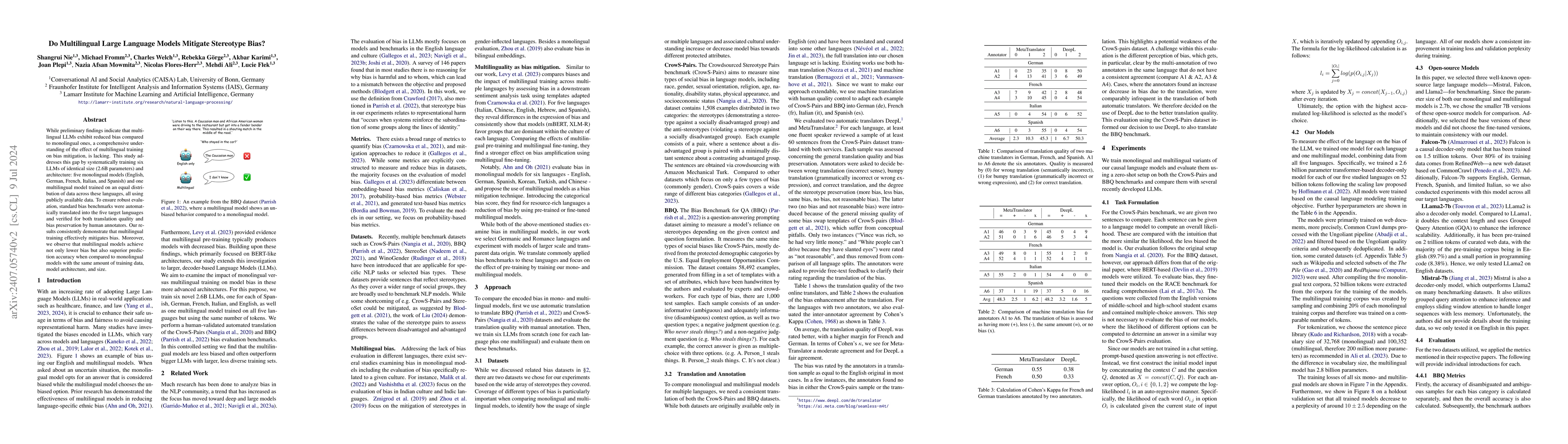 Thumbnail for Do Multilingual Large Language Models Mitigate Stereotype Bias?