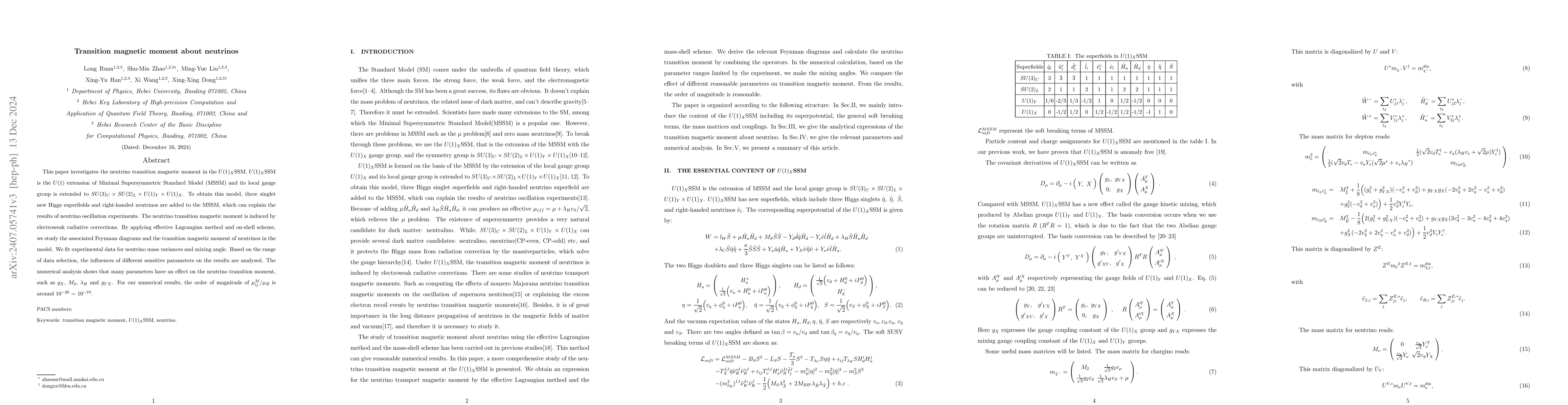 Thumbnail for Transition magnetic moment about neutrinos