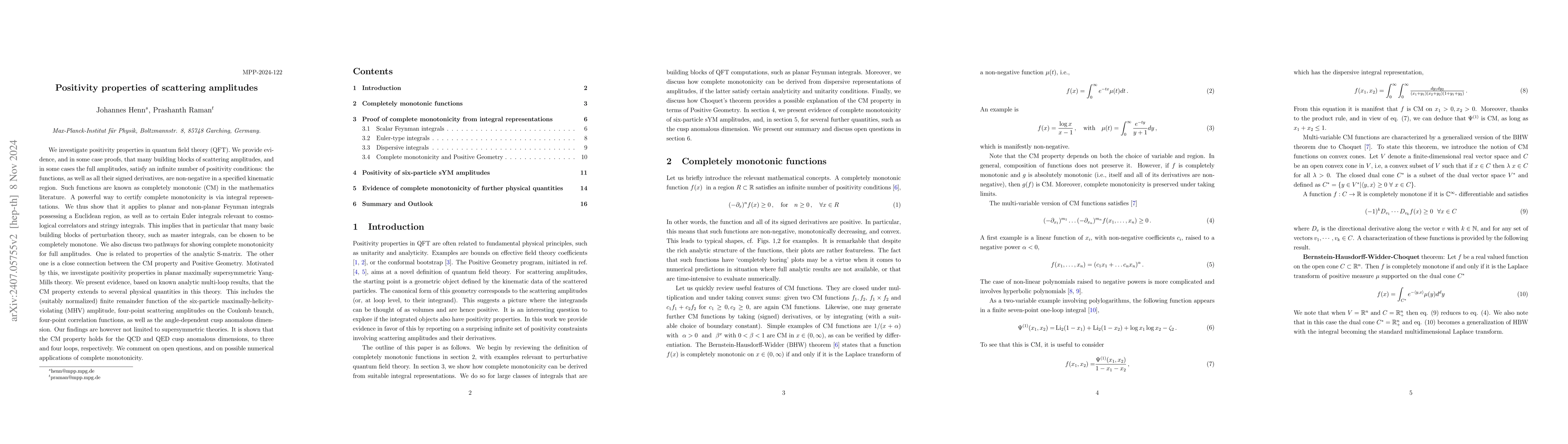 Thumbnail for Positivity properties of scattering amplitudes