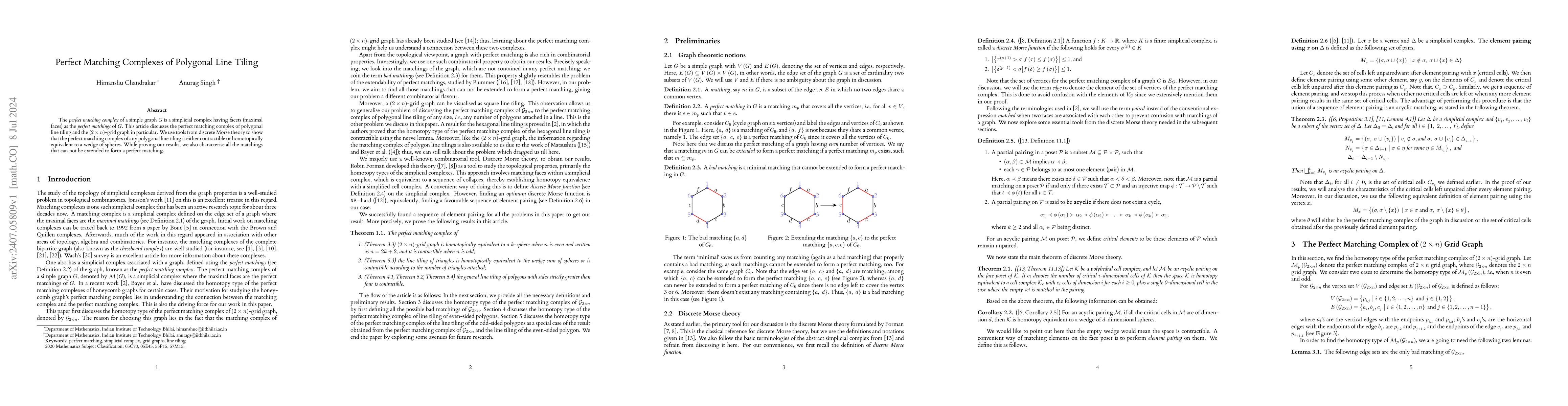 Thumbnail for Perfect Matching Complexes of Polygonal Line Tiling