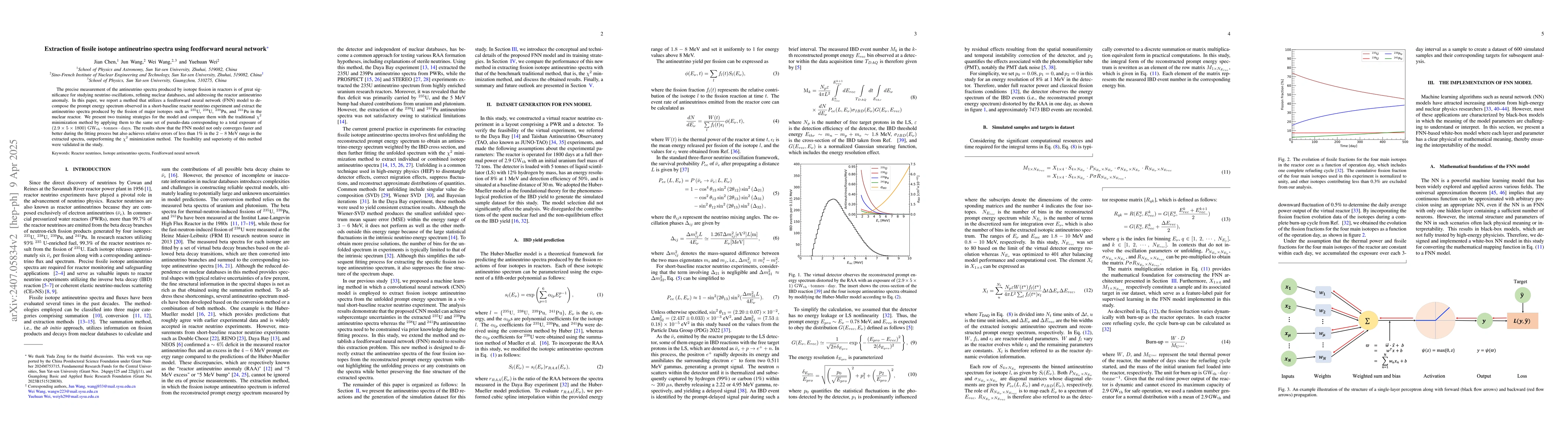 Thumbnail for Extraction of fissile isotope antineutrino spectra using feedforward
  neural network