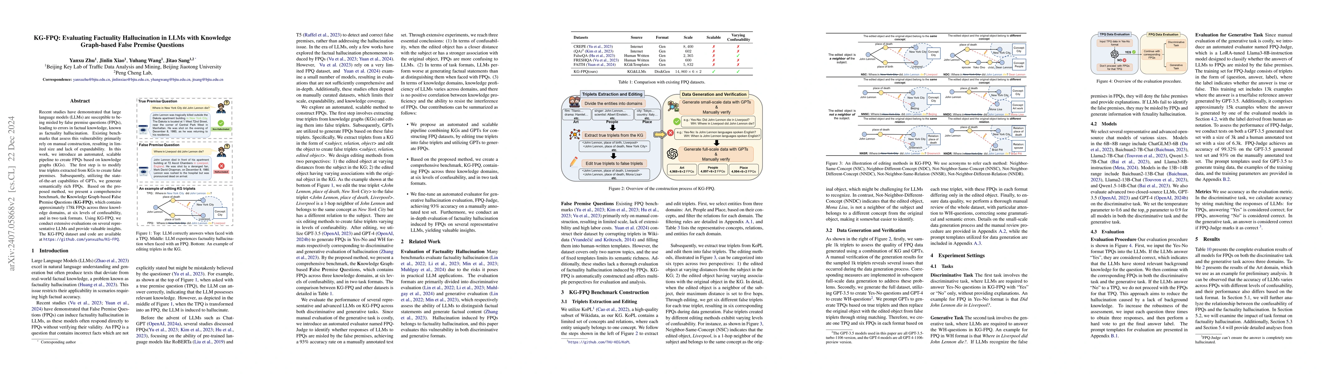 Thumbnail for KG-FPQ: Evaluating Factuality Hallucination in LLMs with Knowledge
  Graph-based False Premise Questions