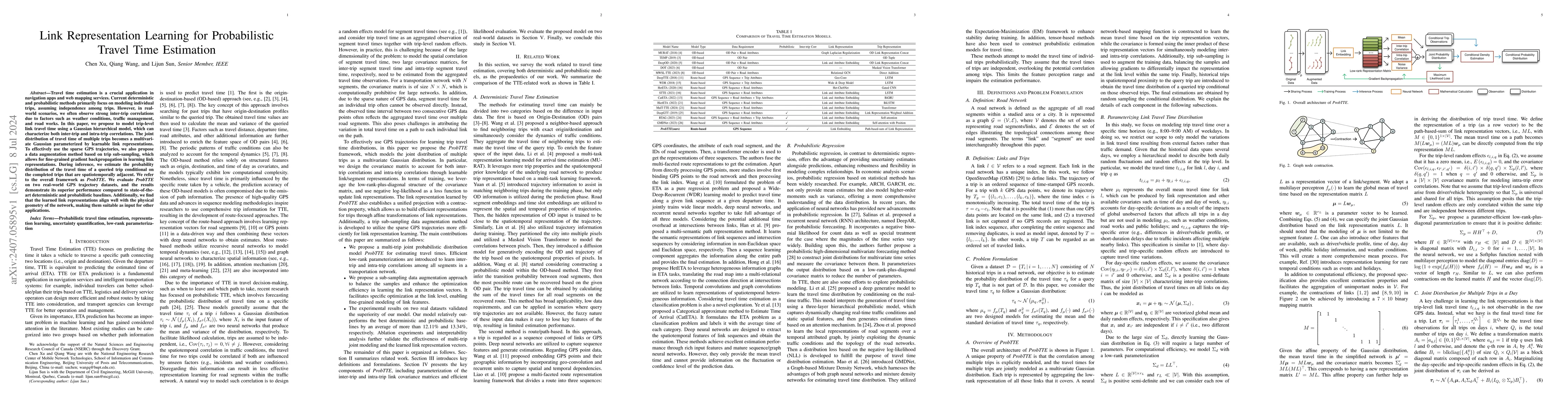 Thumbnail for Link Representation Learning for Probabilistic Travel Time Estimation