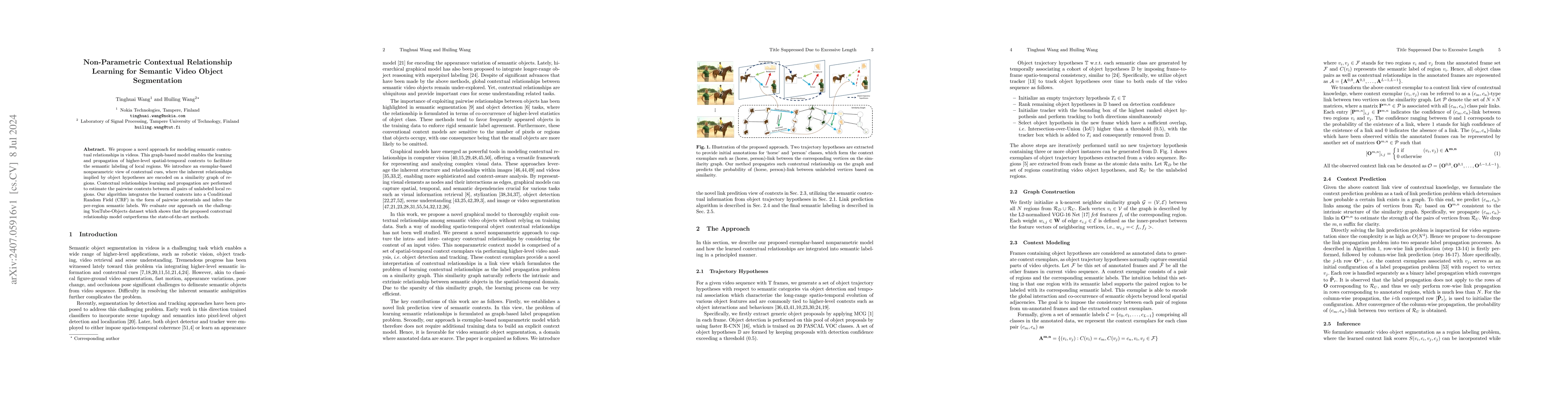 Thumbnail for Non-parametric Contextual Relationship Learning for Semantic Video
  Object Segmentation