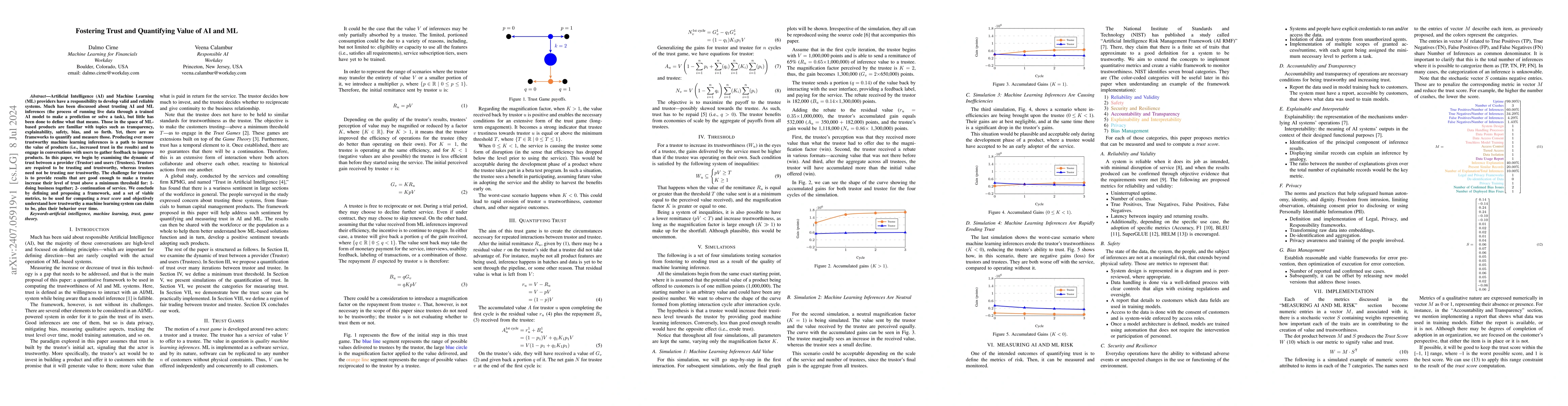 Thumbnail for Fostering Trust and Quantifying Value of AI and ML