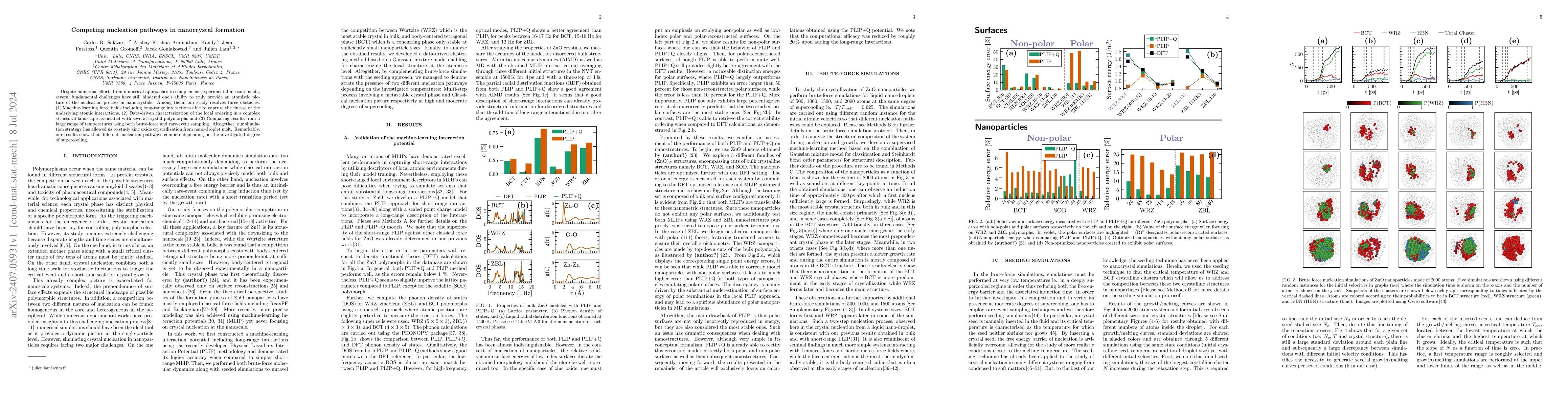 Thumbnail for Competing nucleation pathways in nanocrystal formation