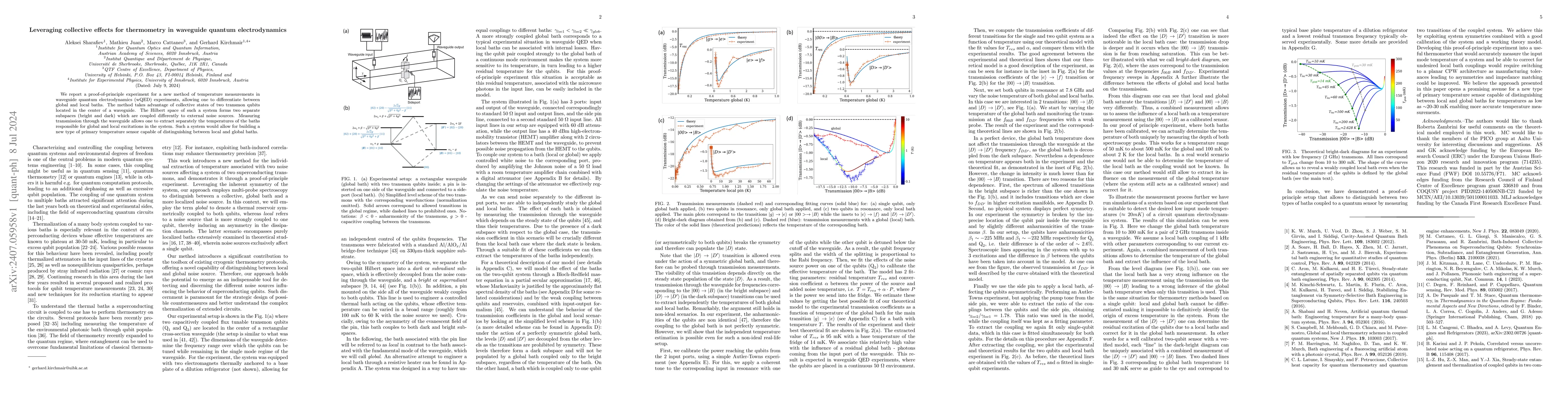 Thumbnail for Leveraging collective effects for thermometry in waveguide quantum
  electrodynamics